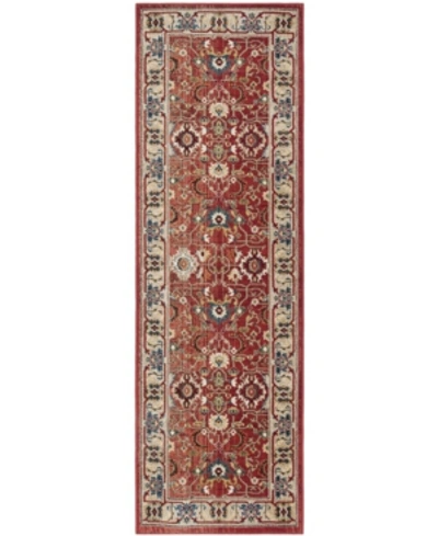 Ralph Lauren Ines Lrl1293c 2'2" X 8' Runner Area Rug In Red