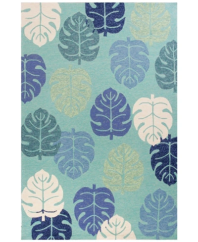 Kas Kids' Harbor Palms 4228 Turquoise 7'6" Indoor/outdoor Round Area Rug