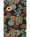 SURYA CLOSEOUT! SURYA STORM SOM-7707 BLACK 5' X 7'6" AREA RUG