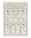 Surya Berber Shag Bbe-2302 Charcoal 5'3" X 7'3" Area Rug In Charcoal