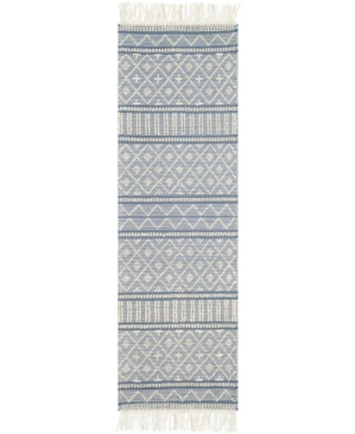 Surya Farmhouse Tassels Fts-2301 Denim 2'6" X 8' Runner Area Rug