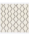 Surya Berber Shag Bbe-2303 Charcoal 7'10" X 7'10" Square Area Rug In Charcoal