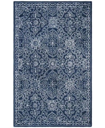 Lauren Ralph Lauren Etienne Lrl6603n Navy And Ivory 4' X 6' Area Rug