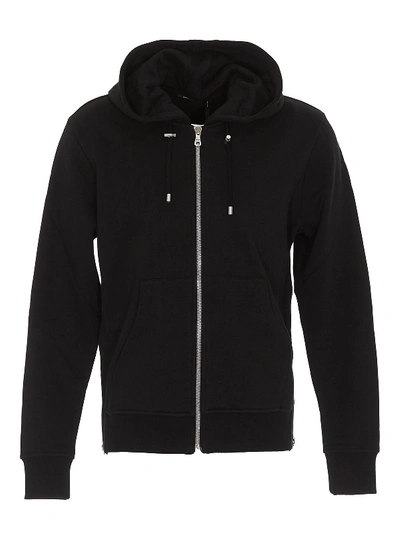 Balmain Black Logo Zip Hoodie