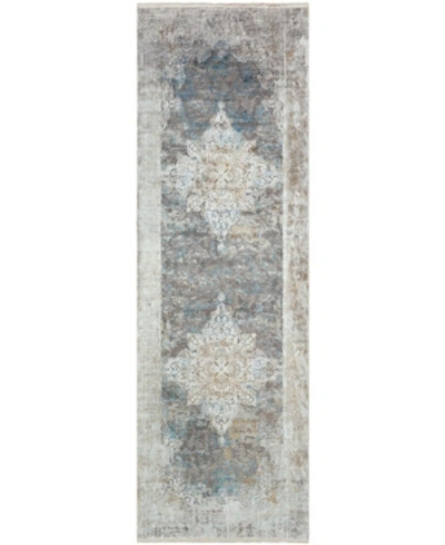 Surya Solar Sor-2306 Mist 3' X 9'10" Runner Area Rug In Blue