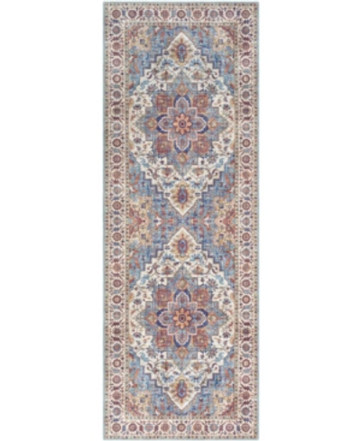 Surya Iris Irs-2301 Navy 2'6" X 7'6" Runner Area Rug
