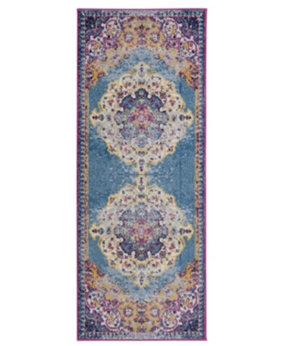 Amer Rugs Manhattan Man-3 Blue 2'6" X 6' Runner Rug