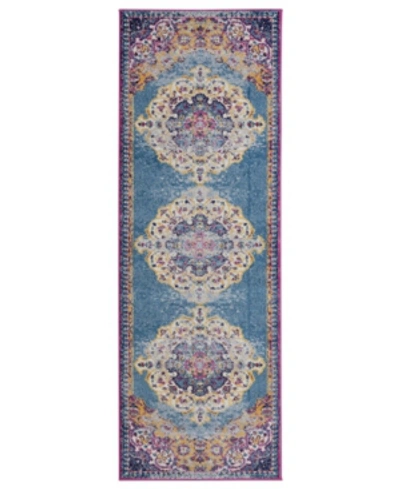 Amer Rugs Manhattan Man-3 Blue 2'6" X 7'6" Runner Rug