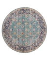 AMER RUGS ETERNAL ETE-28 TURQUOISE 6'7" ROUND RUG