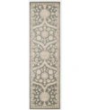 Nourison Luminance Lum04 Gray 2'3" X 8' Runner Rug In Gray