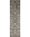 Nourison Luminance Lum08 Charcoal 2'3" X 8' Runner Rug In Charcoal