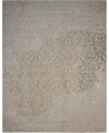 Nourison Opaline Opa08 Silver 3'9" X 5'9" Area Rug In Silver