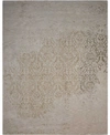 Nourison Opaline Opa08 Silver 5'6" X 7'5" Area Rug In Silver