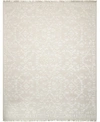 Nourison Elan Eln02 Silver 5'6" X 8' Area Rug In Silver