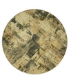 Karastan Elements Treviso Grey 8' X 8' Round Area Rug In Grey