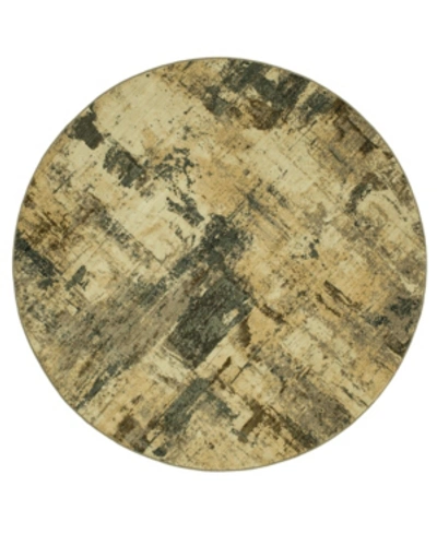KARASTAN CLOSEOUT! KARASTAN ELEMENTS TREVISO GREY 8' X 8' ROUND AREA RUG