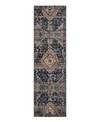 Karastan Soiree Solace Indigo 2'4" X 7'10" Runner Rug In Indigo