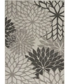 Nourison Aloha Alh05 Silver 6' X 9' Outdoor Area Rug In Silver