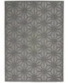 Nourison Cozumel Czm01 Onyx 5'3" X 7'3" Outdoor Area Rug In Onyx