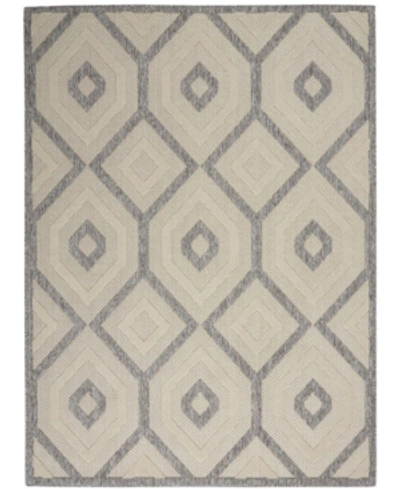 Nourison Cozumel Czm02 Cream 5'3" X 7'3" Outdoor Area Rug