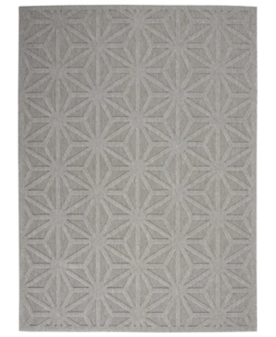 Nourison Cozumel Czm01 Silver 5'3" X 7'3" Outdoor Area Rug