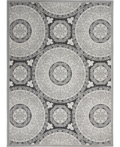 Nourison Key Largo Klg03 Gray 5'3" X 7'3" Outdoor Area Rug