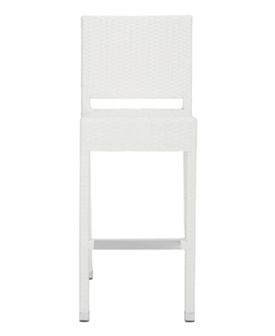 Safavieh Bethel Outdoor Bar Stool In White