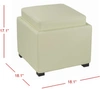 SAFAVIEH BOBBI TRAY STORAGE OTTOMAN