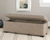 SAFAVIEH AMELIA TUFTED STORAGE OTTOMAN