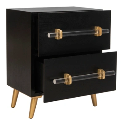 Safavieh Ellie 2 Drawer Nightstand In Black