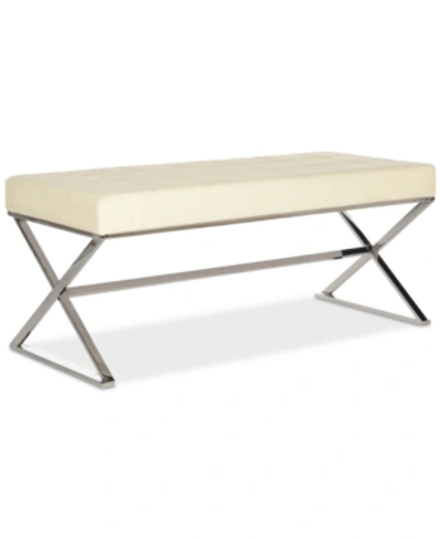 Safavieh Maran Faux Leather Bench In White