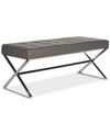 Safavieh Maran Faux Leather Bench In Grey