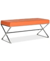 Safavieh Maran Faux Leather Bench In Orange