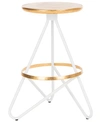 Safavieh Galexia Counter Stool In White Gold