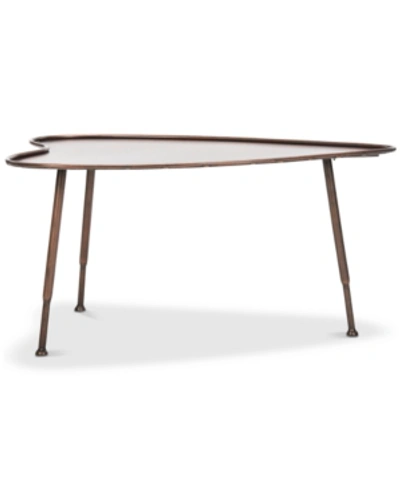 Safavieh Tessa Heart Coffee Table In Antique Copper