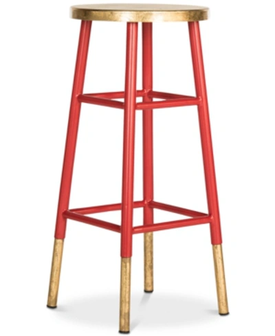 Safavieh Leeber Bar Stool In Red