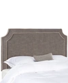 Safavieh Corinth Upholstered Headboard - Full In Charcoal Brown