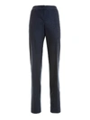 ARMANI COLLEZIONI WOOL AND CASHMERE MANLY TROUSERS IN BLUE
