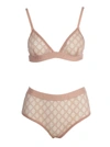 GUCCI GUCCI GG MONOGRAM PATTERN LINGERIE SET