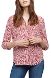 L AGENCE RYAN HEART PRINT BLOUSE,4272AMR