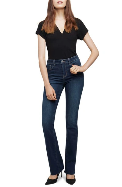 L Agence Ruth High Waist Raw Hem Straight Leg Jeans In Venus