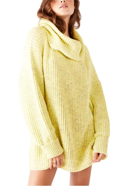 Free People Leo Tunic Sweater In Zested Lime