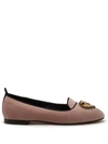 Dolce & Gabbana Velvet Devotion Slippers In Pink