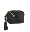 Tory Burch Mcgraw Leather Camera Bag In Black