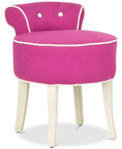 Safavieh Bonilla Vanity Stool In Pink