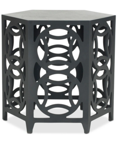 Safavieh Natanya Side Table In Charcoal Grey