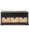 Safavieh Rosewind 3 Drawer Storage Unit In Distressed Black