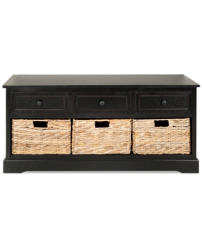 Safavieh Rosewind 3 Drawer Storage Unit In Distressed Black