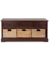 Safavieh Rosewind 3 Drawer Storage Unit In Dark Cherry