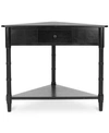 Safavieh Alima Corner Table In Distressed Black